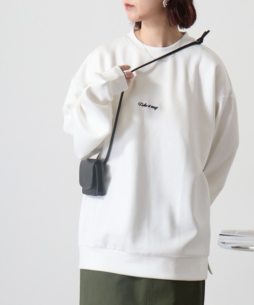 Naive magic（ナイーブマジック）の「NAIVE MAGIC ダンボールニットバックプリントC/N（スウェット・メンズ・ホワイト/ブラック/ブルー・M/L）」の7枚目の写真