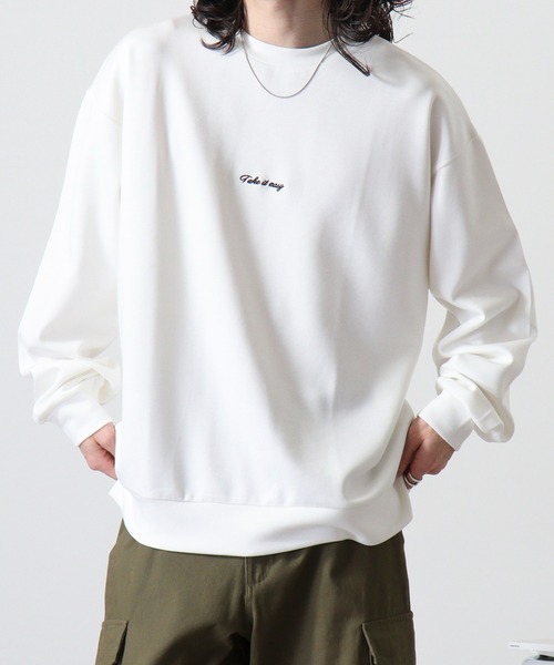 Naive magic（ナイーブマジック）の「NAIVE MAGIC ダンボールニットバックプリントC/N（スウェット・メンズ・ホワイト/ブラック/ブルー・M/L）」の13枚目の写真