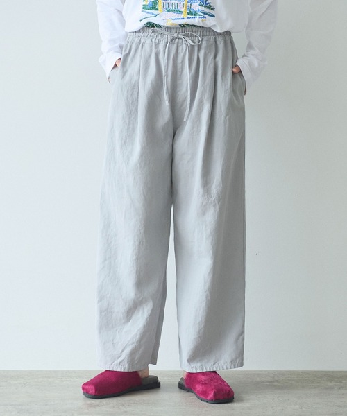 yuni(ユニ )の「hightwist コットン product dye イージーパンツ(その他パンツ・レディース・グレー/ブラック/ブルー・FREE)」の2枚目の写真