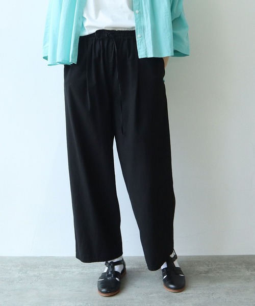 yuni(ユニ )の「hightwist コットン product dye イージーパンツ(その他パンツ・レディース・グレー/ブラック/ブルー・FREE)」の1枚目の写真