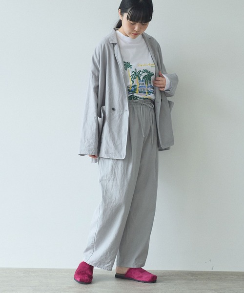 yuni(ユニ )の「hightwist コットン product dye イージーパンツ(その他パンツ・レディース・グレー/ブラック/ブルー・FREE)」の9枚目の写真