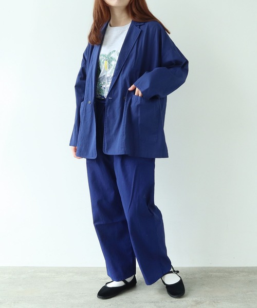 yuni(ユニ )の「hightwist コットン product dye イージーパンツ(その他パンツ・レディース・グレー/ブラック/ブルー・FREE)」の4枚目の写真