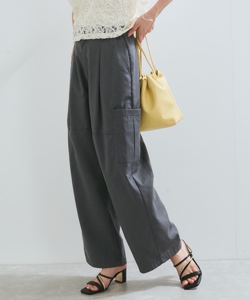 VIS（ビス）の「タックカーゴパンツ（カーゴパンツ・レディース・チャコールグレー/オフホワイト・FREE）」の14枚目の写真
