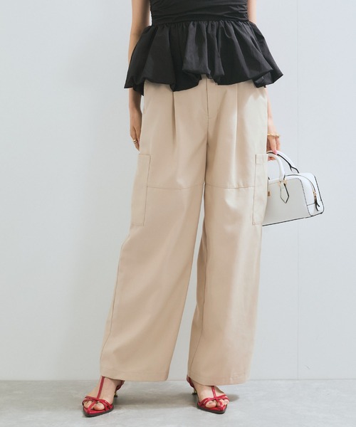 VIS（ビス）の「タックカーゴパンツ（カーゴパンツ・レディース・チャコールグレー/オフホワイト・FREE）」の17枚目の写真