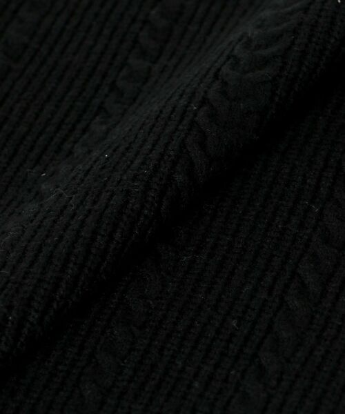 MAJESTIC LEGON（マジェスティックレゴン）の「リボンブローチ付レース襟ニット（ニット/セーター・レディース・グレー/ブラック/アイボリー・MEDIUM）」の8枚目の写真