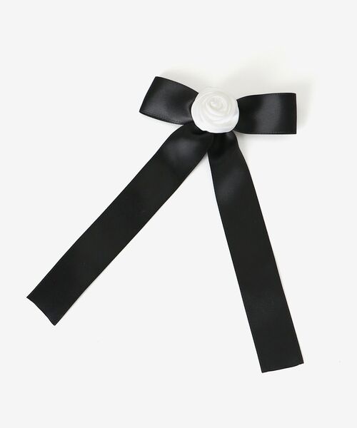 MAJESTIC LEGON（マジェスティックレゴン）の「リボンブローチ付レース襟ニット（ニット/セーター・レディース・グレー/ブラック/アイボリー・MEDIUM）」の10枚目の写真