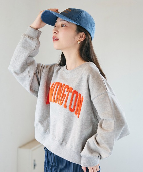 セール】ヘビーウェイト刺繍スウェットトップス（スウェット