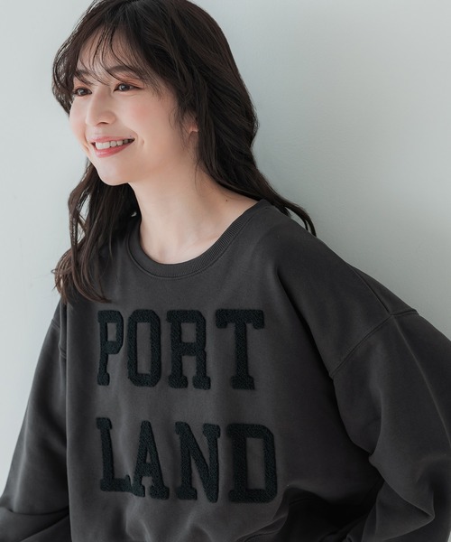 セール】ヘビーウェイト刺繍スウェットトップス（スウェット