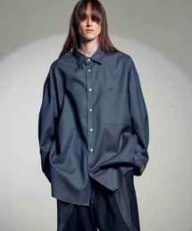 《UNISEX》4 Colors Chambray Washable Wool Prime-Over Shirt Coat/4色シャンブレーウォッシャブルウールプライムオーバーシャツコート【MAISON SPECIAL/メゾンスペシャル】