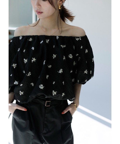 エンブロイダリー2WAYネックブラウス セール】【洗える】エンブロイダリー2WAYネックブラウス（シャツ