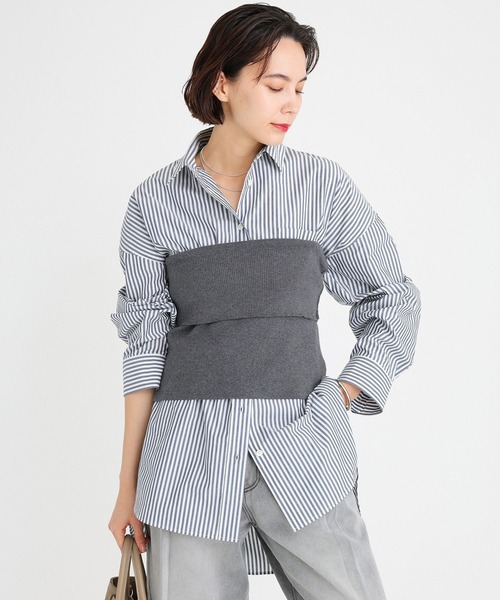 サマーセール 新品 未使用✨ BABYLONE バビロン ストライプ シャツ サマーセール 新品 未使用✨ BABYLONE バビロン ストライプ