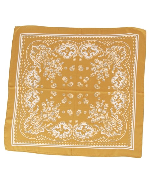 BAYFLOW（ベイフロー）の「70×70 バンダナ柄スカーフ（バンダナ/スカーフ・レディース・ベージュ/マスタード/ブラック・FREE）」の12枚目の写真