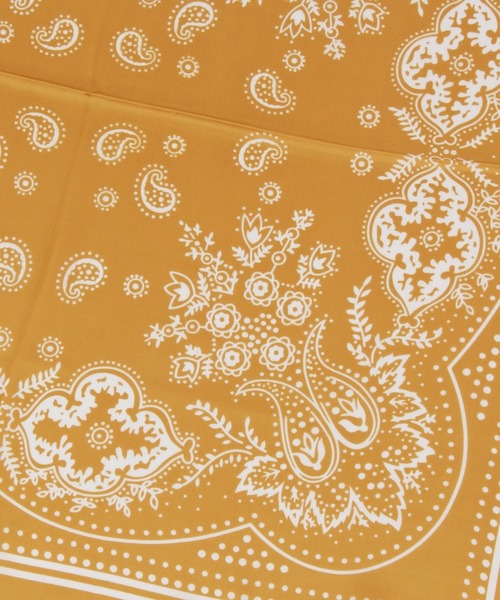 BAYFLOW（ベイフロー）の「70×70 バンダナ柄スカーフ（バンダナ/スカーフ・レディース・ベージュ/マスタード/ブラック・FREE）」の19枚目の写真