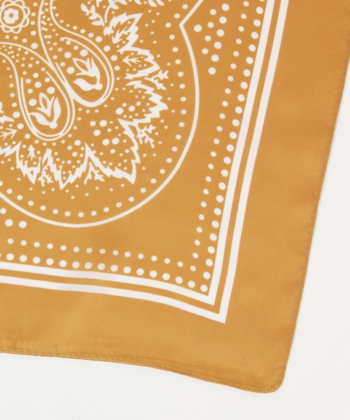 BAYFLOW（ベイフロー）の「70×70 バンダナ柄スカーフ（バンダナ/スカーフ・レディース・ベージュ/マスタード/ブラック・FREE）」の20枚目の写真