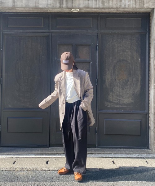 ISOOK(アイスー)の「コットンワイドワークパンツ(kiharu select) / シェフパンツ イージーパンツ バレルレッグ バレルパンツ コクーン ルーズ 総ゴム(チノパンツ・レディース・アイボリー/ブラック・FREE)」の11枚目の写真