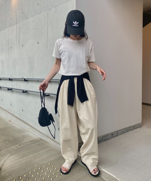 【新着】コットンとシルクのバレルパンツ セール】コットンワイドワークパンツ(kiharu select) / シェフ
