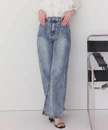 titivate | フロントポケットスリムフレアデニムパンツ(デニムパンツ)