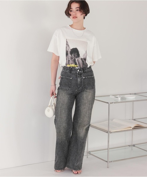 titivate（ティティベイト）の「フロントポケットスリムフレアデニムパンツ（デニムパンツ・レディース・グレー/ブルー・XL/L/M/S/SP）」の5枚目の写真