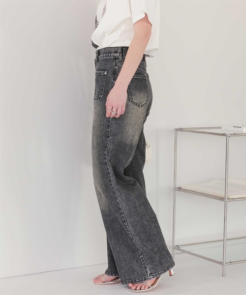 titivate（ティティベイト）の「フロントポケットスリムフレアデニムパンツ（デニムパンツ・レディース・グレー/ブルー・XL/L/M/S/SP）」の21枚目の写真