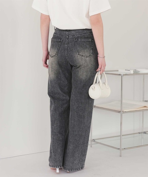 titivate（ティティベイト）の「フロントポケットスリムフレアデニムパンツ（デニムパンツ・レディース・グレー/ブルー・XL/L/M/S/SP）」の7枚目の写真