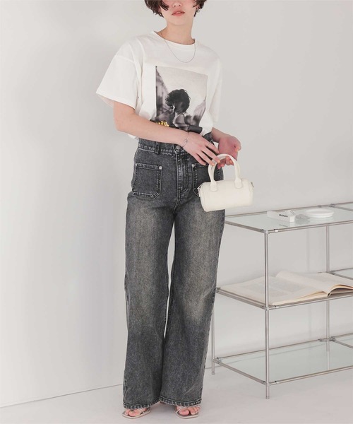 titivate（ティティベイト）の「フロントポケットスリムフレアデニムパンツ（デニムパンツ・レディース・グレー/ブルー・XL/L/M/S/SP）」の10枚目の写真