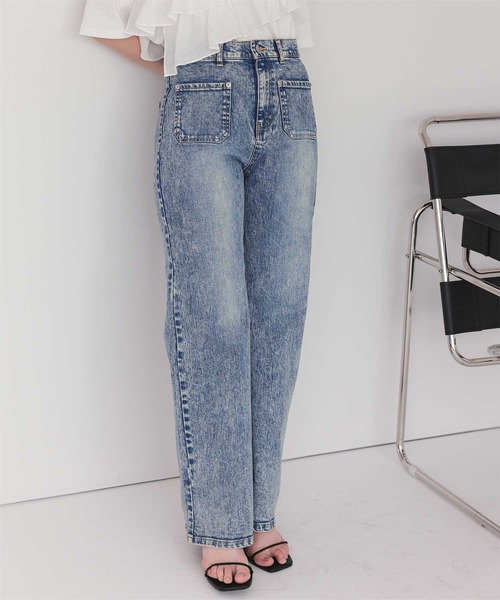 titivate（ティティベイト）の「フロントポケットスリムフレアデニムパンツ（デニムパンツ・レディース・グレー/ブルー・XL/L/M/S/SP）」の13枚目の写真