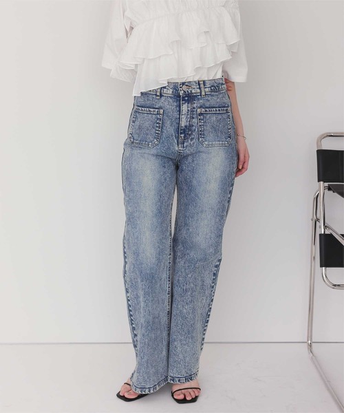 titivate（ティティベイト）の「フロントポケットスリムフレアデニムパンツ（デニムパンツ・レディース・グレー/ブルー・XL/L/M/S/SP）」の14枚目の写真