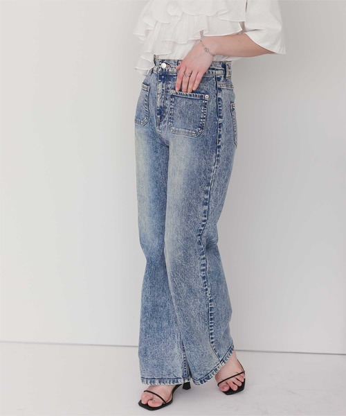 titivate（ティティベイト）の「フロントポケットスリムフレアデニムパンツ（デニムパンツ・レディース・グレー/ブルー・XL/L/M/S/SP）」の17枚目の写真