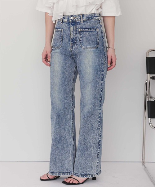 titivate（ティティベイト）の「フロントポケットスリムフレアデニムパンツ（デニムパンツ・レディース・グレー/ブルー・XL/L/M/S/SP）」の18枚目の写真