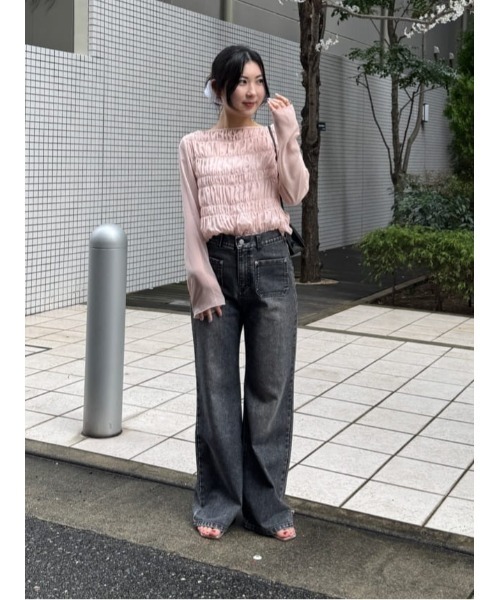 titivate（ティティベイト）の「フロントポケットスリムフレアデニムパンツ（デニムパンツ・レディース・グレー/ブルー・XL/L/M/S/SP）」の22枚目の写真