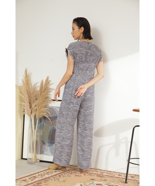 ROSE BUD（ローズバッド）の「オケージョンツイードコンビネゾン（つなぎ/オールインワン・レディース・ブラック/ネイビー・M/S）」の10枚目の写真