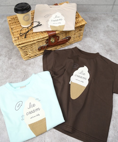 セール】アイスクリーム柄半袖Tシャツ（Tシャツ/カットソー