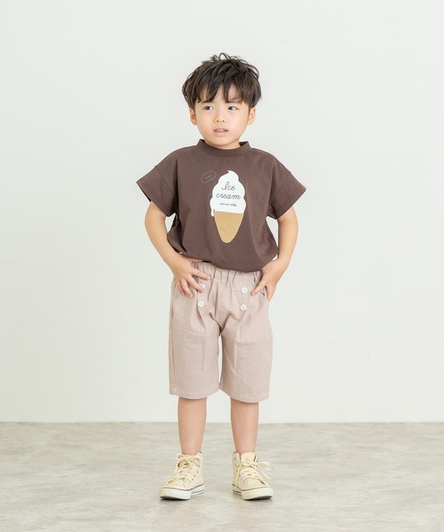 DILASH(ディラッシュ)の「アイスクリーム柄半袖Tシャツ(Tシャツ/カットソー・キッズ・ミント/ベージュ/ブラウン・130/120/110/100/90/80/140)」の8枚目の写真