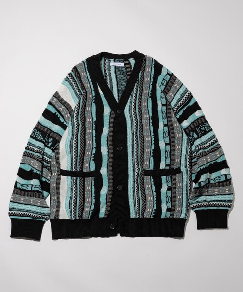 FREAK'S STORE(フリークスストア)の「ビックシルエット クージーニットカーディガン(カーディガン/ボレロ・メンズ・グリーン/イエロー・MEDIUM/LARGE)」の10枚目の写真