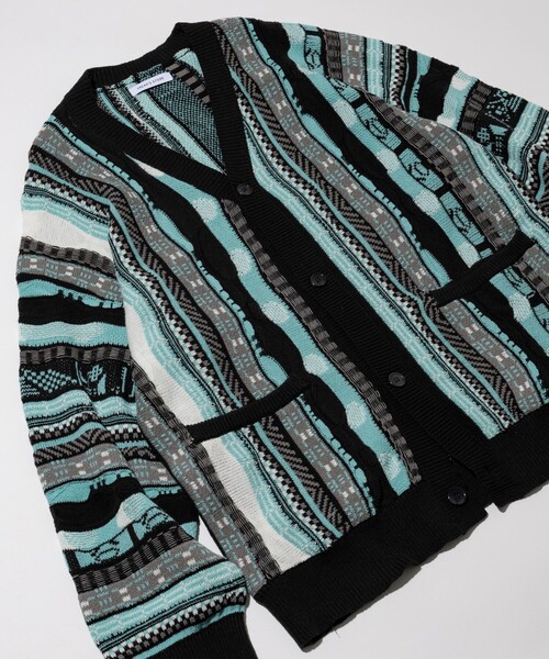 FREAK'S STORE(フリークスストア)の「ビックシルエット クージーニットカーディガン(カーディガン/ボレロ・メンズ・グリーン/イエロー・MEDIUM/LARGE)」の11枚目の写真