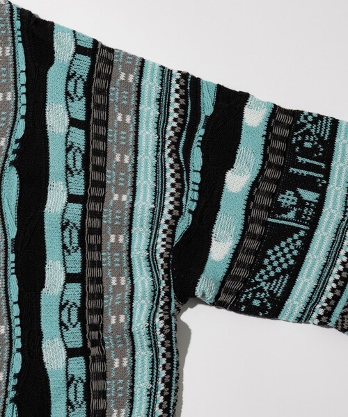 FREAK'S STORE(フリークスストア)の「ビックシルエット クージーニットカーディガン(カーディガン/ボレロ・メンズ・グリーン/イエロー・MEDIUM/LARGE)」の14枚目の写真