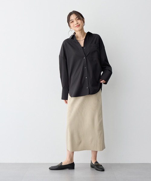 anyfee(エニフィー)の「【anyfee/プラスサイズ】バックシャンツイストシャツ(シャツ/ブラウス・レディース・ブラック/ブルー/オフホワイト・5L/4L/3L/LL)」の7枚目の写真