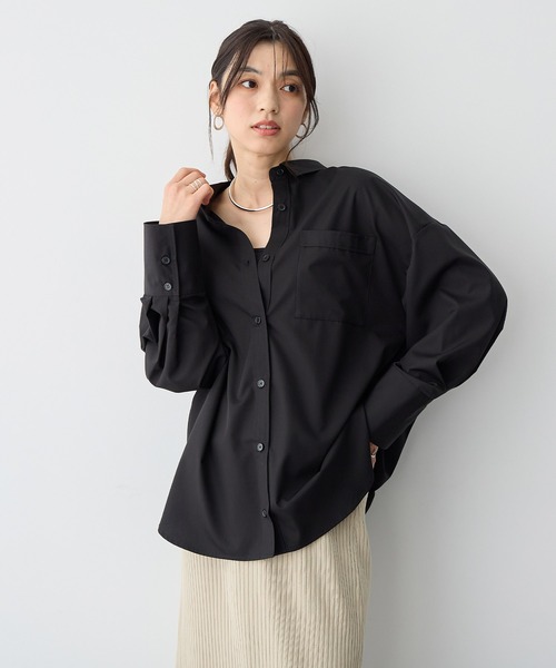 anyfee(エニフィー)の「【anyfee/プラスサイズ】バックシャンツイストシャツ(シャツ/ブラウス・レディース・ブラック/ブルー/オフホワイト・5L/4L/3L/LL)」の14枚目の写真