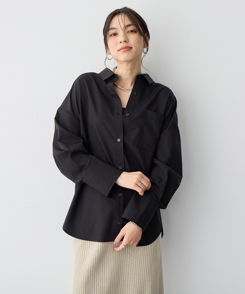 anyfee(エニフィー)の「【anyfee/プラスサイズ】バックシャンツイストシャツ(シャツ/ブラウス・レディース・ブラック/ブルー/オフホワイト・5L/4L/3L/LL)」の15枚目の写真
