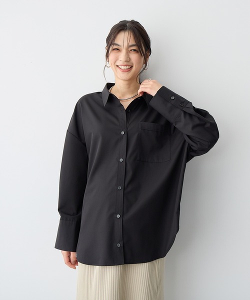 anyfee(エニフィー)の「【anyfee/プラスサイズ】バックシャンツイストシャツ(シャツ/ブラウス・レディース・ブラック/ブルー/オフホワイト・5L/4L/3L/LL)」の19枚目の写真