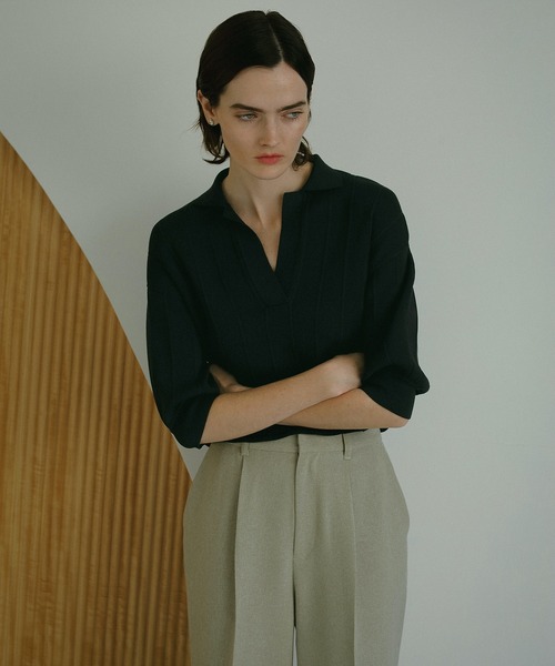 セール】KNIT POLO TOPS（ニット/セーター）｜MANOF（マノフ）の