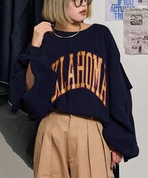 【etsinta】リメイクフリルオーバースウェット