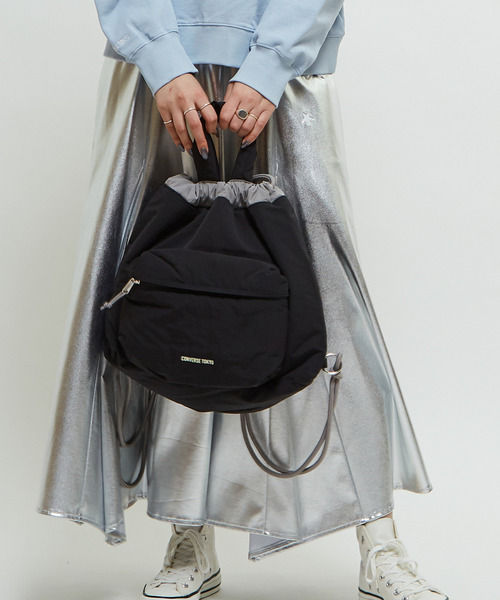 CONVERSE TOKYO(コンバーストウキョウ)の「2WAY NYLON PADDED TOTE BAG & BACKPACK(トートバッグ・レディース・ネイビー/ブラック/カーキ・FREE)」の4枚目の写真