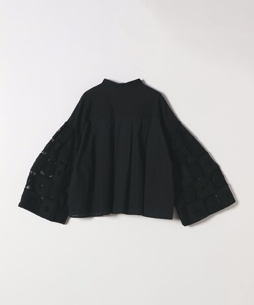セール】SHIPS any:〈手洗い可能〉パッチワーク レース スリーブ