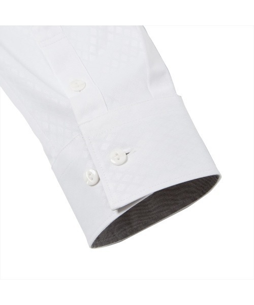 TOKYO SHIRTS（トウキョウシャツ）の「形態安定ノーアイロン レギュラー 長袖ニットビジネスワイシャツ（ビジネスシャツ・レディース・ホワイト・S/M/L/LL/XL）」の4枚目の写真