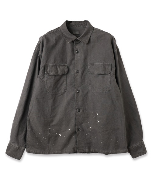 JIEDA(ジエダ)の「PIGMENT PAINTING SHIRT(シャツ/ブラウス・メンズ・サックスブルー/ブラック・1/2)」の2枚目の写真