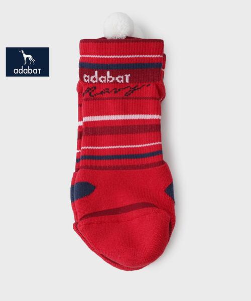 adabat（アダバット）の「◆【新レーベル ADABAT NAVY】ボンボンベリーショート3Dソックス（ソックス/靴下・レディース・ホワイト系3/レッド系4/ブルー系その他4・00）」の3枚目の写真