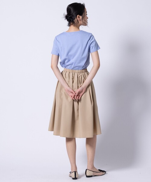 TOCCA（トッカ）の「HALLMARK FLOCKY LOGO TEE Tシャツ（Tシャツ/カットソー・レディース・アイボリー系/ブルー系/ベージュ系・SMALL/MEDIUM）」の6枚目の写真