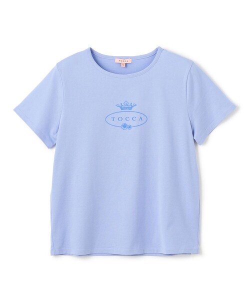 TOCCA（トッカ）の「HALLMARK FLOCKY LOGO TEE Tシャツ（Tシャツ/カットソー・レディース・アイボリー系/ブルー系/ベージュ系・SMALL/MEDIUM）」の19枚目の写真