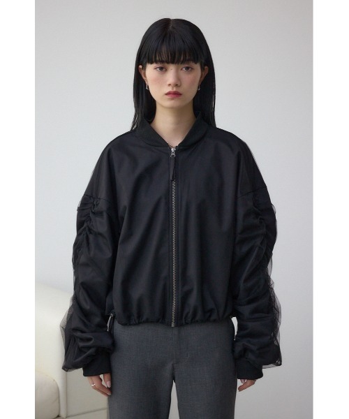 チュールドッキングブルゾン（ブルゾン）｜AZUL BY MOUSSY（アズール